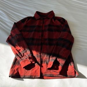 Lululemon Men’s Commission Flannel Long-sleeve - Red/Black - Size S
